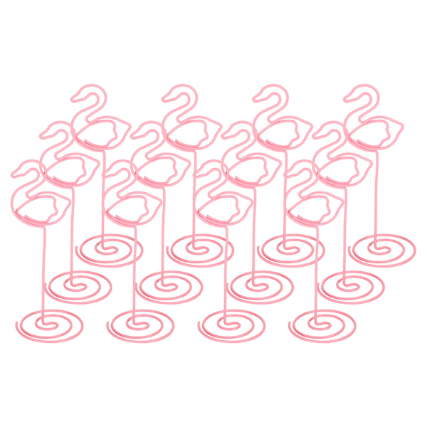 12 Styck Swan Photo Clip med Base Iron Wire Desktop Card Notera Hem Business Craft Supplies