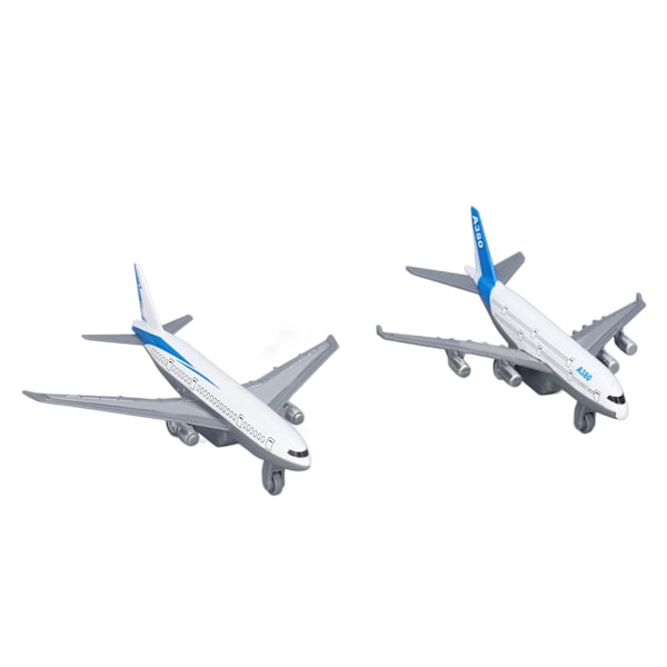 2 st flygplansmodell simuleringslegering modell leksaksset bärbar dra tillbaka flygplansmodell leksaksdekoration