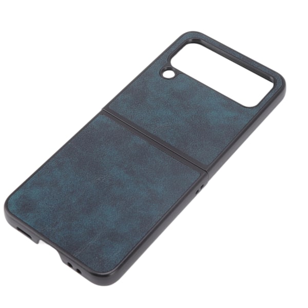 Foldbar skærm mobiltelefon etui læder foldbar skærm telefon cover beskyttelse til Samsung Galaxy Z FLIP 4 blå