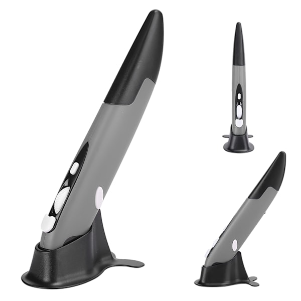 USB Computer Stylus PC Dele Trådløs 2.4G Mouse Pen Type Personlig Innovativ Lodret (Grå PR-03)
