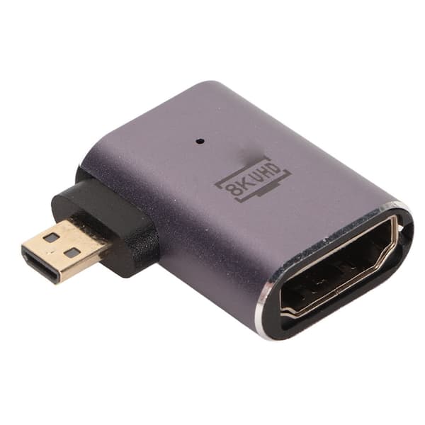 D-Formet Konverter 8K Højre Vinkel Mini Han til High Definition Multimedia Interface Hun Adapter