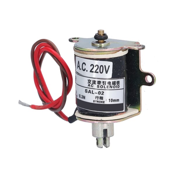 BERM Push Pull Elektromagnet Tubular Traction Solenoid 0.3N Sug 10mm Slaglängd SAL‑02 AC220V