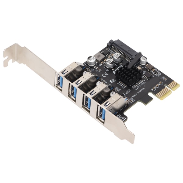 USB 3.0 PCIE-utvidelseskort PH64 2U/4U VL805-brikke 5 Gbps overføring 4-porter USB-utvidelseskort for Windows