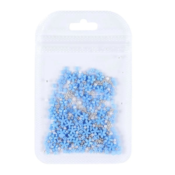 Nagelkonst 3D Blomma Nagelkonst Dekal Glamour Rhinestone Pärlor Guld Caviar Pärlor Nagelkonst Tillbehör L
