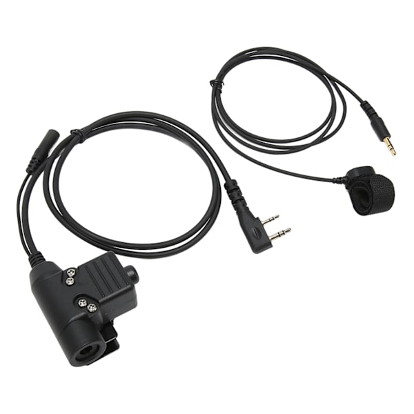 U94 PTT-adapter Tryk og tal-knap Walkie Talkie Military Headset-stik Udskiftning til BAOFENG UV-5R