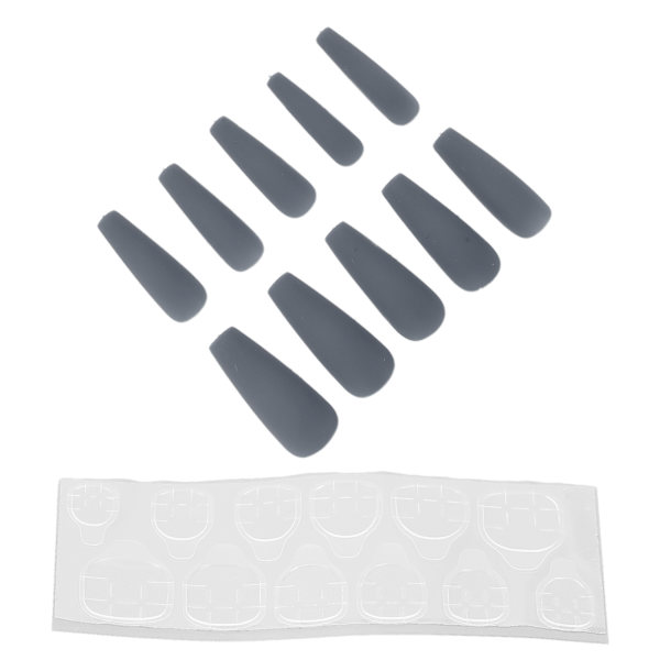 10 stk tryk på negle Kiste falske negle tips Ekstra lang kiste blank falske kunstige negle Manicure dekoration til kvinderN5355-05
