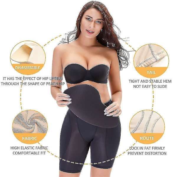 Förbättrade höftkuddar för kvinnor - Falska rumpkuddar för en felfri figur 5XL Apricot