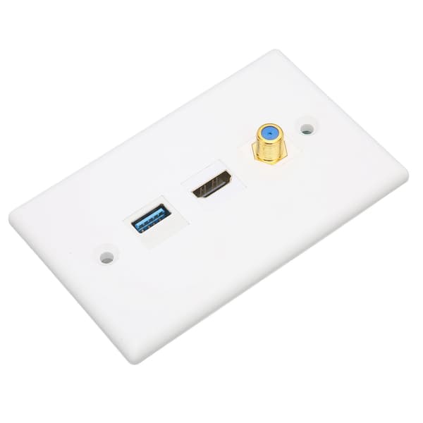 HD Multimedia Interface Ethernet Väggplatta Lödfri HD USB3.0 TV F Typ Väggplatta för Projektor Datorer