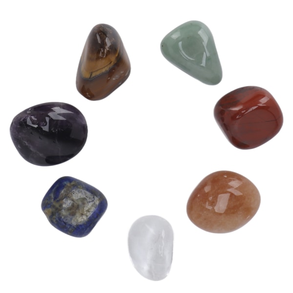 7 stk Crystal Stones Set Balancing Energy Beroligende sinn Healing Natursteiner Hjem Dekor