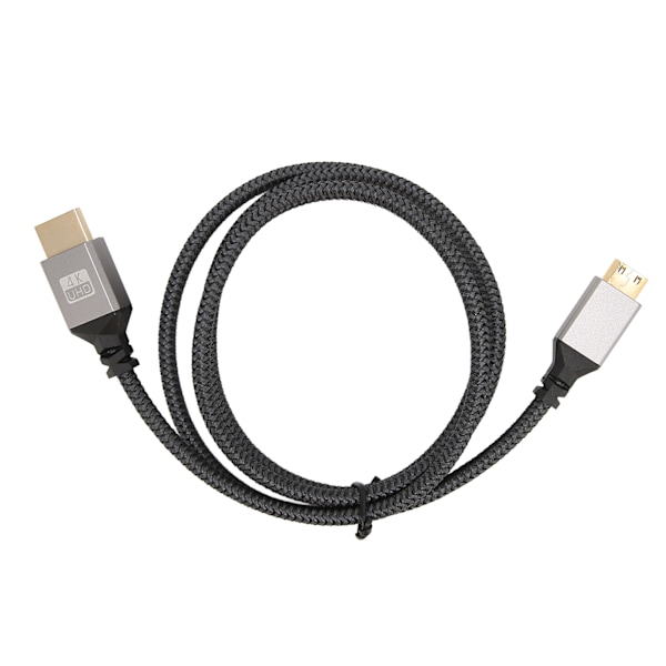HD Multimedia Interface -kaapeli, nopea 4K 60 Hz, punottu HD Multimedia Interface -uros-uros-kaapeli tietokoneen, television ja näytön liittämiseen, 1 m
