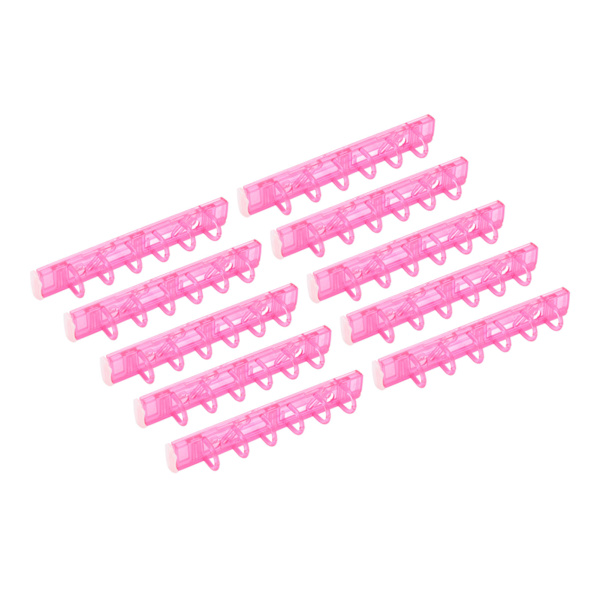10 stk. Bindekamme ABS 6 Huller Binderinge til Lærer Studerende Dokument Notebook Fremstilling Pink