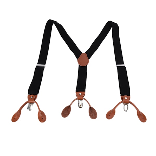 Herr Suspender Stark Fixering Justerbar Vacker Praktisk Fashionable Metallklämma Bred Suspender för Formell Fest