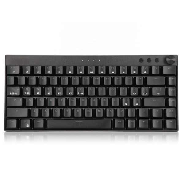 Mekanisk tangentbord 82 tangenter RGB-bakgrundsbelysning 3 anslutningslägen Ergonomisk design Spel tangentbord för kontor Blå brytare