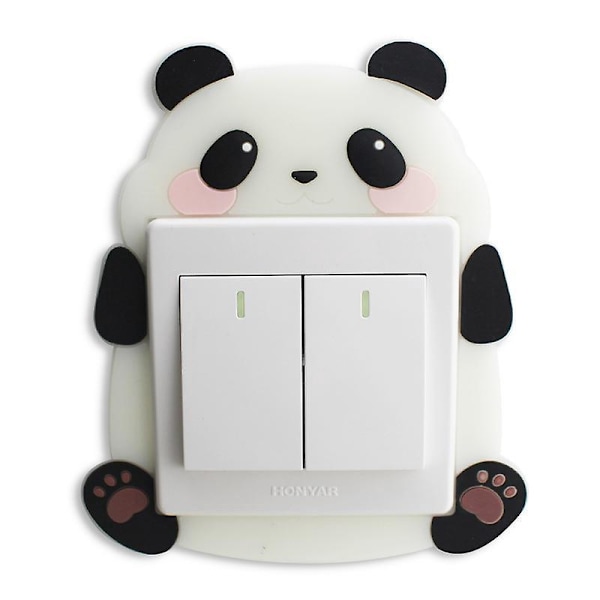 Söt Panda Väggströmbrytare Avtagbar Väggdekal
