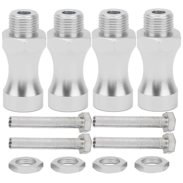 12 stk 1/10 til 1/8 RC Modellbil Deler Aluminiumslegering 12mm Til 17mm Hjulnavadapterkobling Sølv