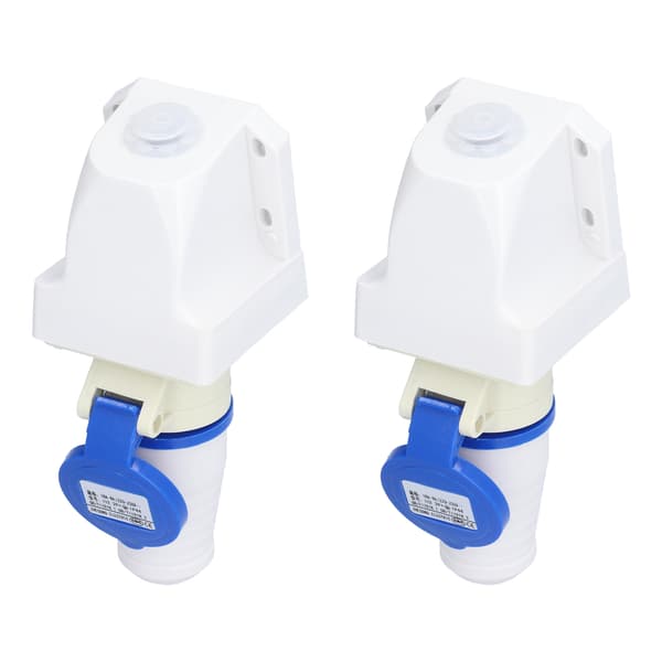 2 sæt industriel stikdåse 3-polet cirkulær strømstik tilbehør 220-250V 16A 2P+E