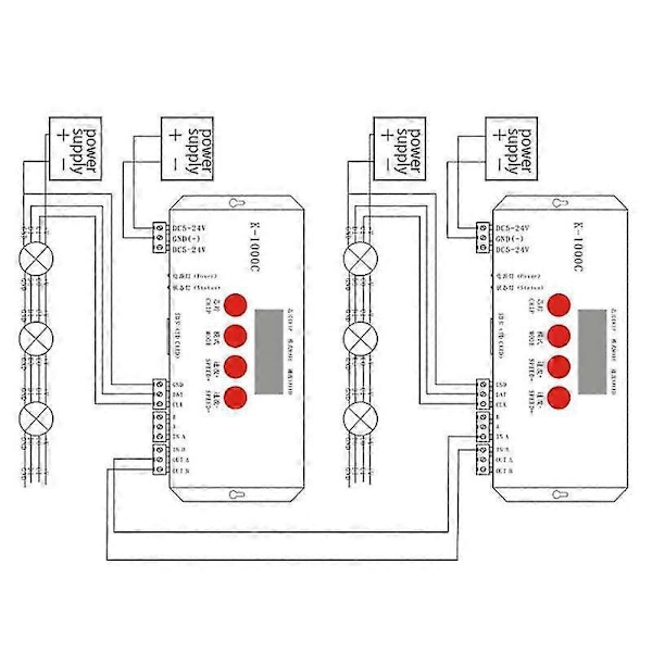 K-1000C Kontroller K1000C WS2812B WS2811 APA102 T1000S WS2813 LED 2048 Pixel Program Kontroller DC5-24V-B15