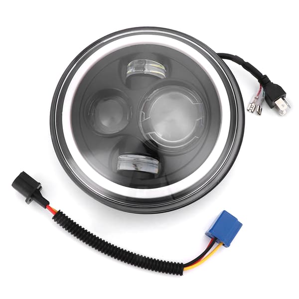 7 tommer runde LED-forlygter Halo Angle Eyes Dagkørelys Blinklys