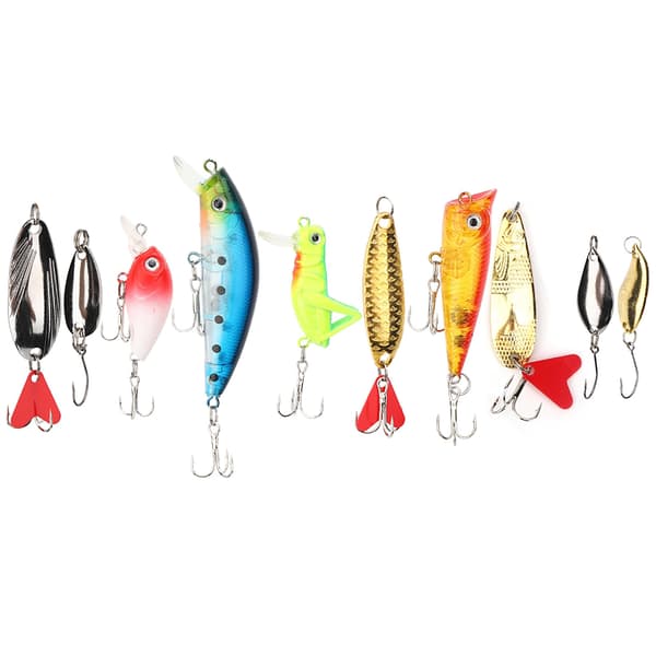 Sequin Fiskesnøre Kit Mini Genanvendelig Kunstig Agnsæt med Krog Fiskeri Tilbehør