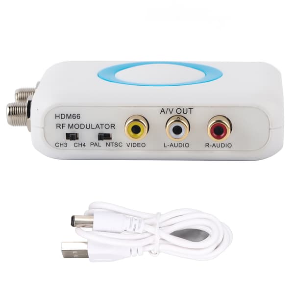 HDM66 HD Modulator Stöd PAL/NTSC Format Utgång RCA till RF Modulator för Hem TV Ersättning