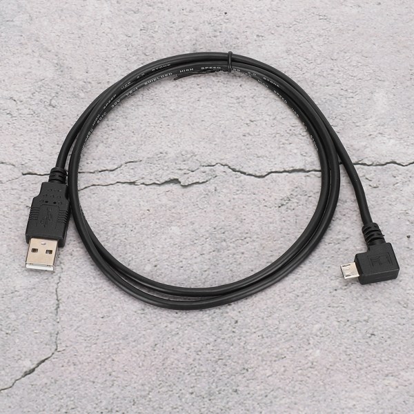 C0402 1M rettvinklet mikro-USB til USB-tilkoblingskabel for lading av dataoverføring
