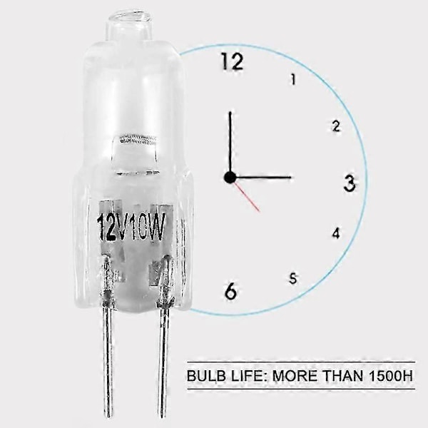 10x G4 Type Halogenpære Lampe 12V 10W 10 Watt