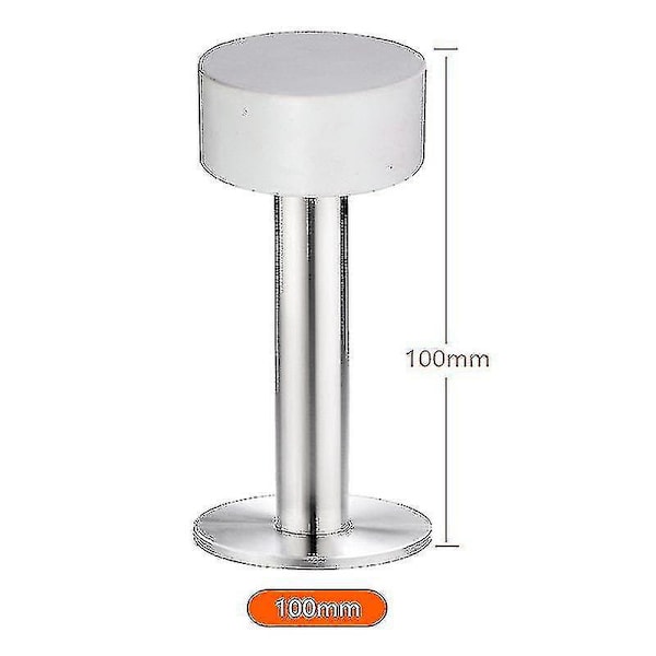 Självhäftande dörrstopp i rostfritt stål, vit, 2-pack, 100 mm