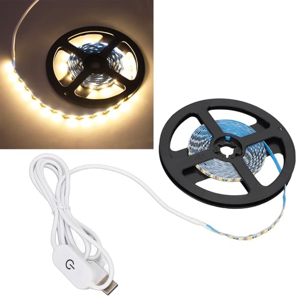 9,8 ft LED Makeupspejl Lys Dæmpbar Touch Kontrol Fleksibel Makeup Lys Stribe USB Stik
