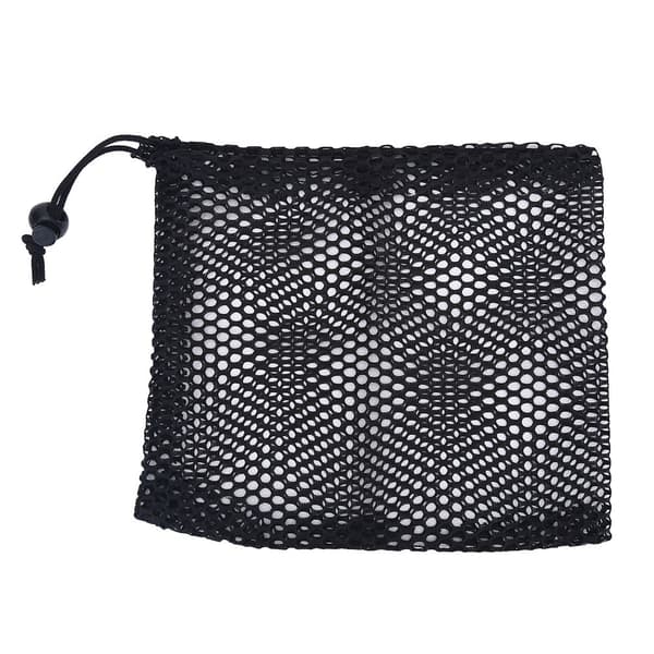 Sort Nylon Mesh Snørepose Golfbolde Holder Opbevaringspose (M)
