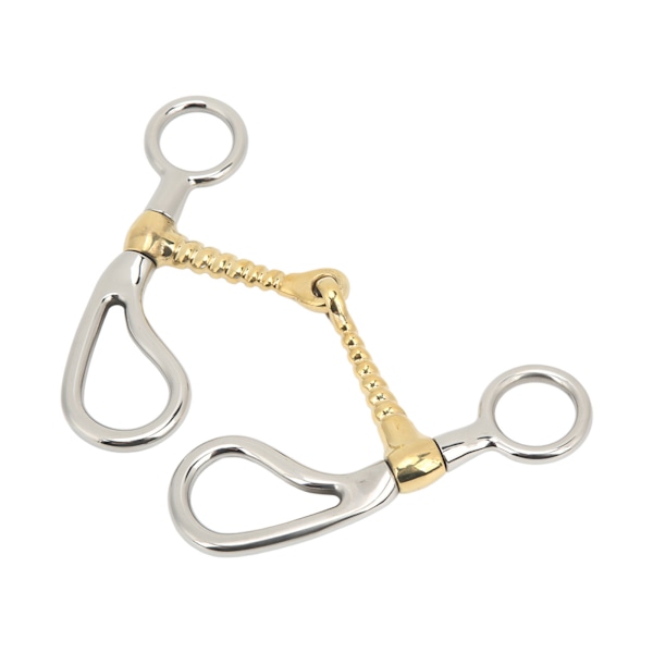 125mm rustfritt stål hestebitt hestebitt ridning snaffle bit med kobberledd for trening hesteutstyr