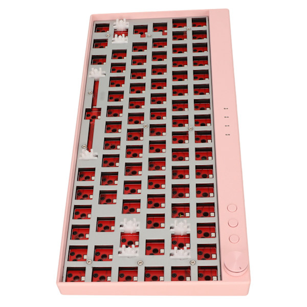 Mekanisk tangentbordsats 84 tangenter DIY RGB-belysning Hot Swap Trådlös 2.4G BT 3.0 5.0 Typ C Kabelansluten Anpassat tangentbord för Win Rosa