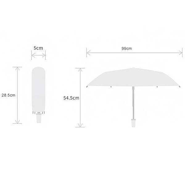 Paraply Transparent Paraply Automatisk Transparent Tri Fold Paraply