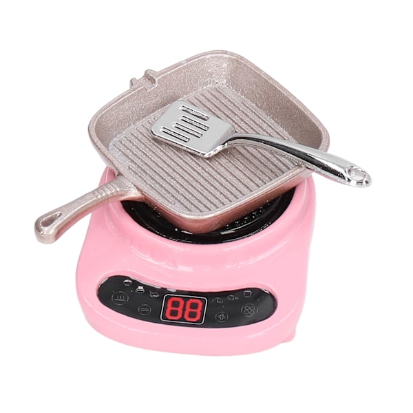 1:12 Nuken talo Keittiötarvikesarja Seos Simulaatio Liesi Kattila Lasta Miniatyyri KeittiötarvikePink