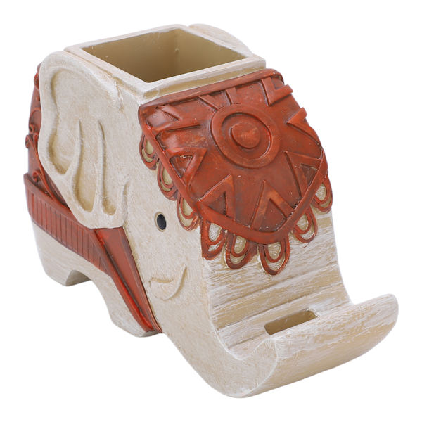 Elefant Pen Beholder Syntetisk Resin Multifunktionel Opbevaring Levende Smuk Modellering Stærk Holdbar Telefonholder