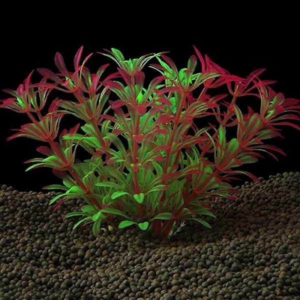 Realistiske akvarieplanter for akvariedekorasjon, fargerike kunstige akvarieplanter, 6 store stk.
