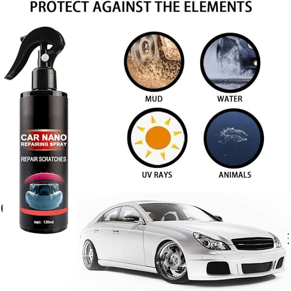 120 ml auton nestemäinen pinnoite Nano hydrofobinen kiillotusvaha suihke kidepinnoitekalvo