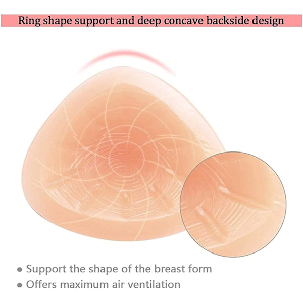 Silikonebrystmodel Velegnet til Cross-dressers Mastektomiimplantater Asymmetrisk form, trekantet, 200 g