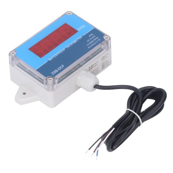 Motor Tachometer Hastighedsmåler Sensor IP68 Vandtæt LED Digital Display DC 8V‑24V