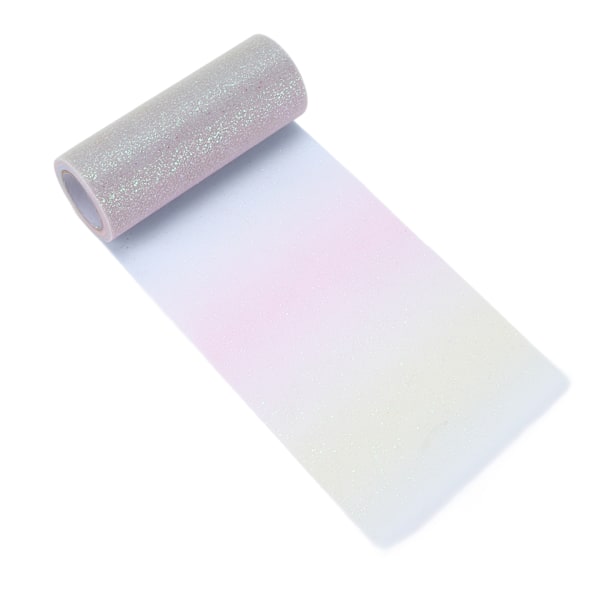 Regnbue Glitter Tulle Lang Fleksibel Utsøgt Praktisk Bred Anvendelse Funklende Tulle til Bryllupsfest Lyseblå Gul