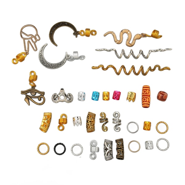 Dreadlocks Smykker Tilbehør Clips Manchetter Ringe Legering Multi Shape Dekorative Dreadlocks Perler