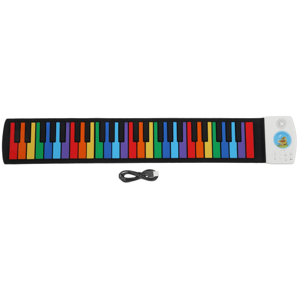 Rollup Piano Silikon 49 tangenter Roll Up Piano Keyboards Hand Roll Piano Educational Gifts