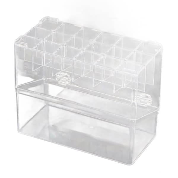 18 Gitre Akryl Læbestift Display Holder Læbepomade Kosmetik Opbevaringsboks Organizer Makeup Værktøj