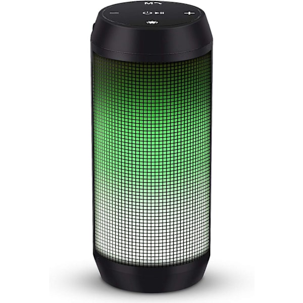 USB uppladdningsbar bärbar Bluetooth högtalare med 5 lägen ljus och TF-kort/externt USB -minne stöd