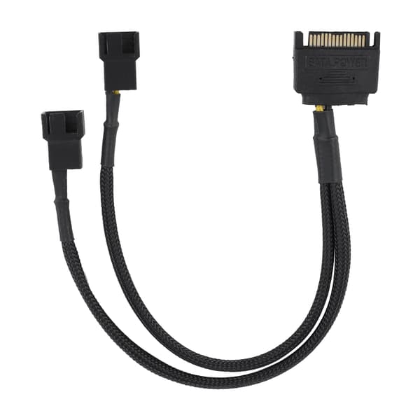 SATA 15Pin til 2*4Pin Køleventilator Strømadapterkabel 2-vejs Konverter 22AWG Kabel