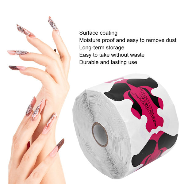 Nail Gel Forms Goldfish Shape Självhäftande Nail Art Extension Sticker för kvinnor