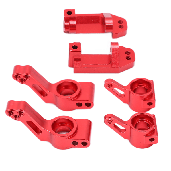 Främre C-säte Styrblock Kopparblock Bakaxelhållare för Traxxas Slash 2WD 1/10 RC Bil Röd