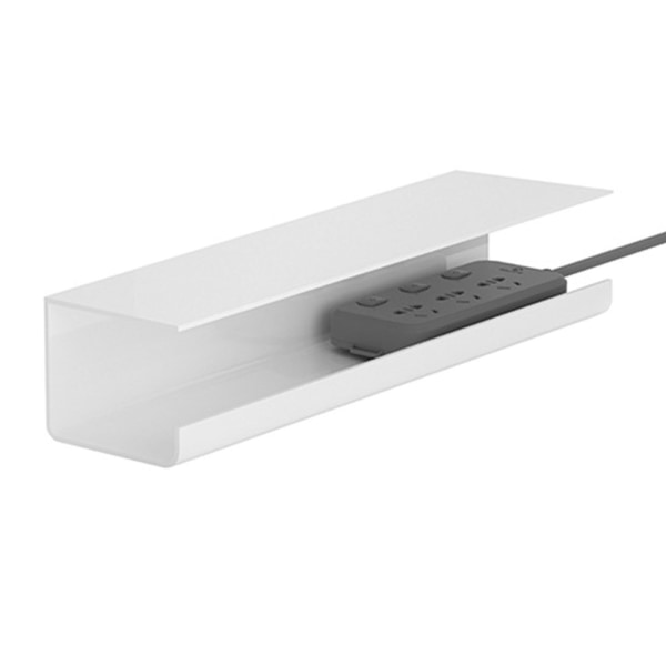 Kabelhåndtering under skrivebordet Reduser rot Holdbarhet Punch Free Under Desk Power Strip Organizer Hvit