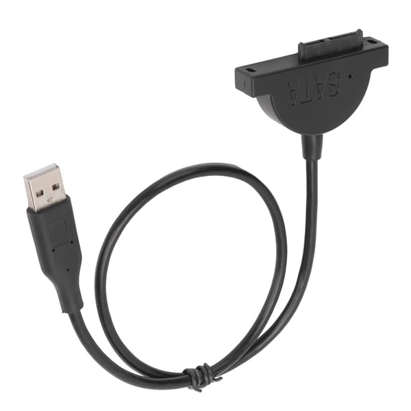 SATA till USB-adapterkabel 13PIN Plugin Notebook optisk enhetsomvandlarkabel med skruv