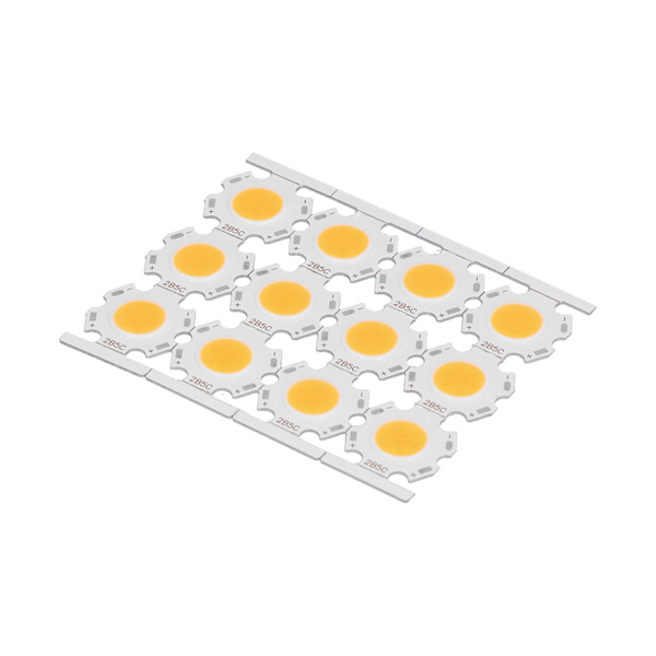 12 stk LED-chips COB Lys Emitter Komponent 5W 15‑17V til DIY Spotlights Downlight Loftlampe Varmt Lys