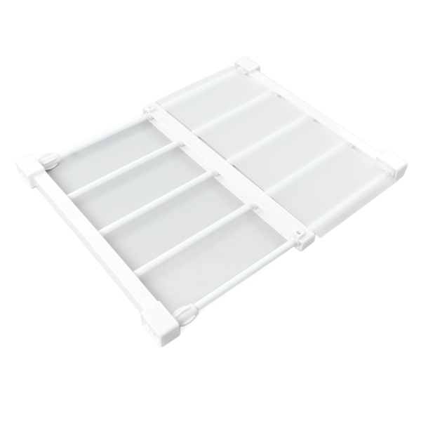 Spenningsstang Hylle 14,2 Tommers Bredde Spikerfri Utvidbar Oppbevaringshylle for Skap Garderobe 38 til 55 cm / 15 til 21,7 tommer